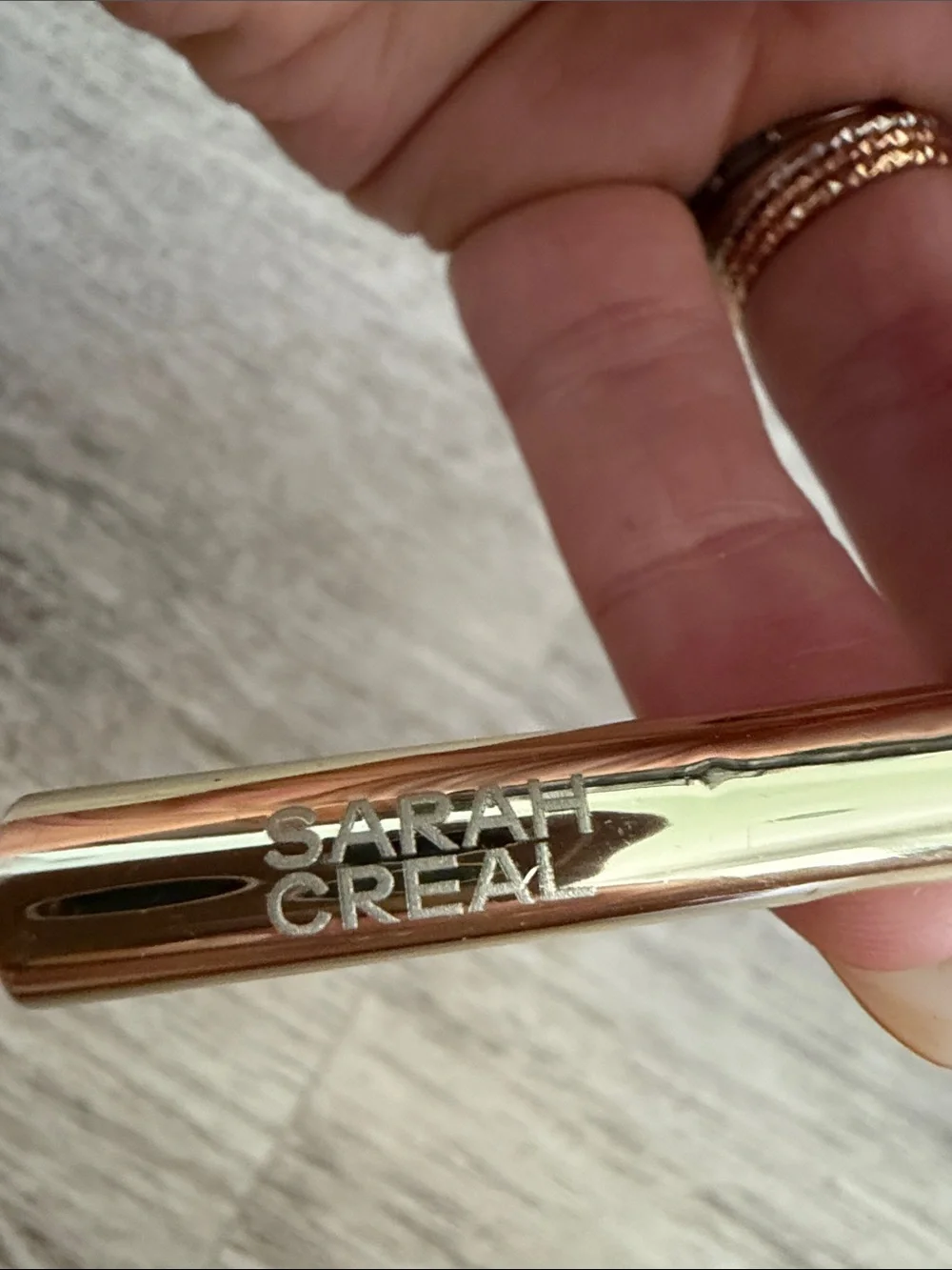 Sarah Cream complexion Brush in Gold — Soft Blending Brush